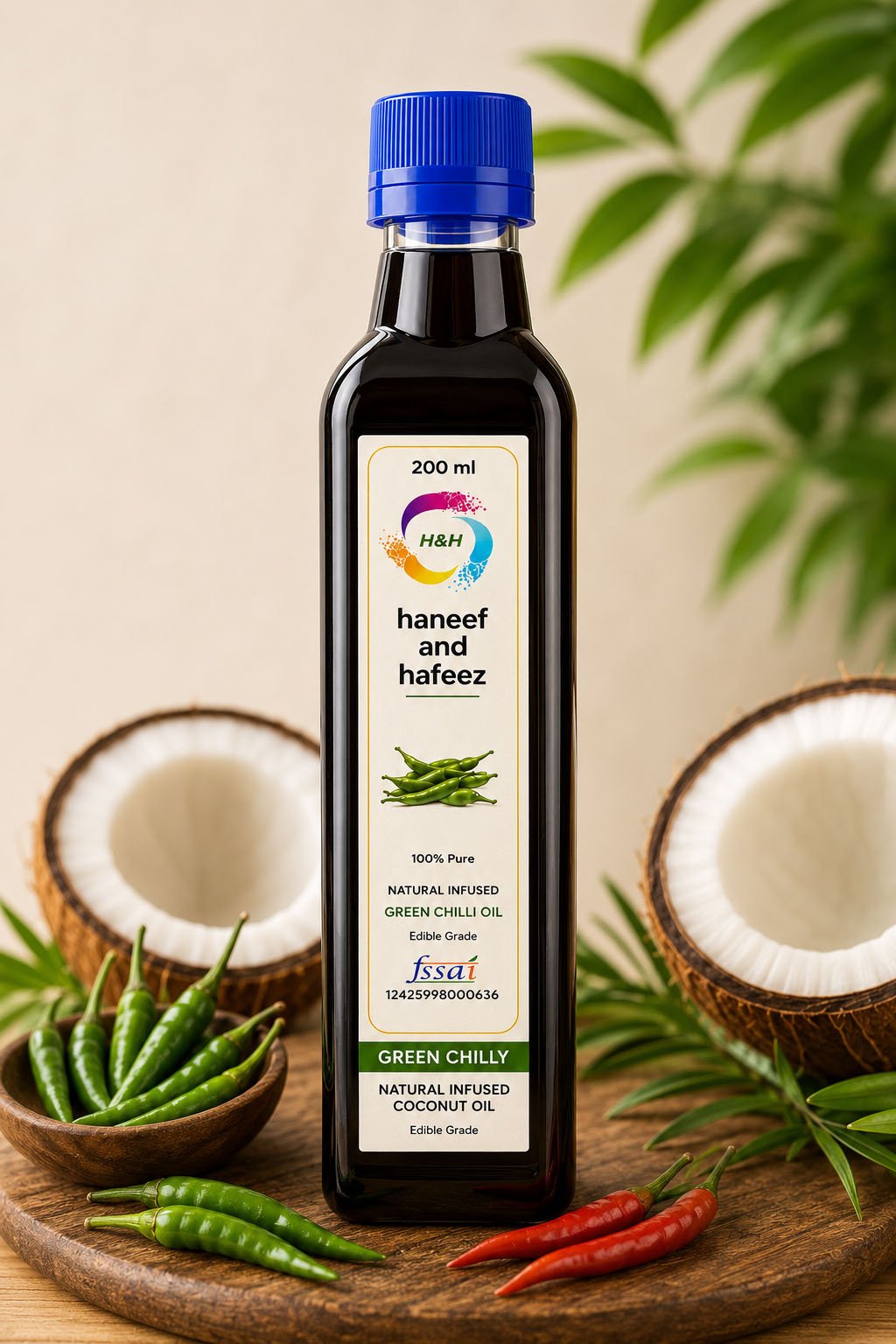 Green Chilli Infused Coconut Oil