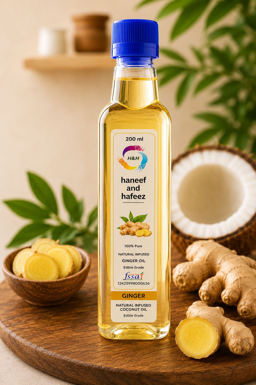 Ginger Infused Coconut Oil